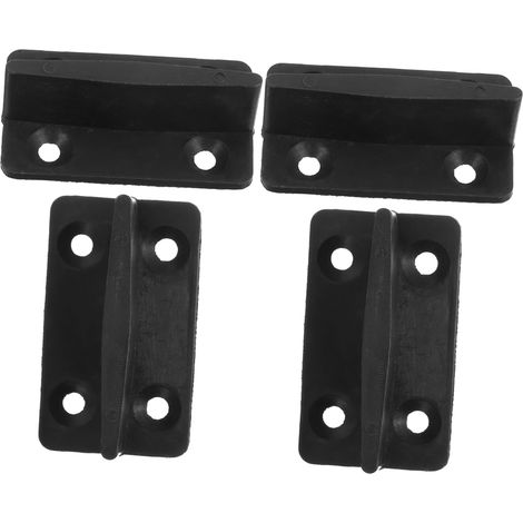 4 pcs guide de sol pour porte coulissante, plastique, noir (1/5)