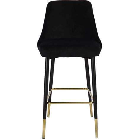 Sgabello da Bar Moonlight in Velluto Nero (1/3)