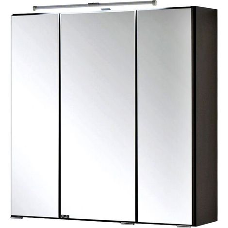 Spiegelschrank graphitgrau 60cm PADUA-03 LED-Aufbauleuchte, B/H/T ca. 60/66/20 cm (1/5)