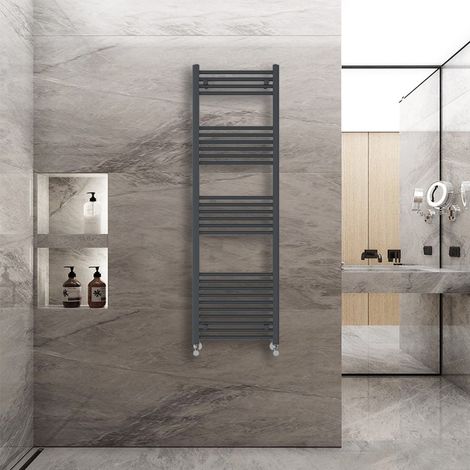 WarmeHaus Heated Straight Towel Radiator Anthracite 1600x500mm