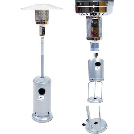 Stufa a gas fungo sunny grigio termofungo per esterno con ruote riscaldamento (1/4)