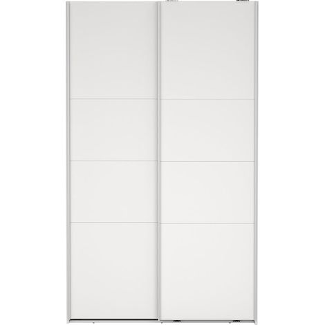 Catania Kleiderschrank 201x119x65cm, 2 Schiebetüren weiß. (1/5)
