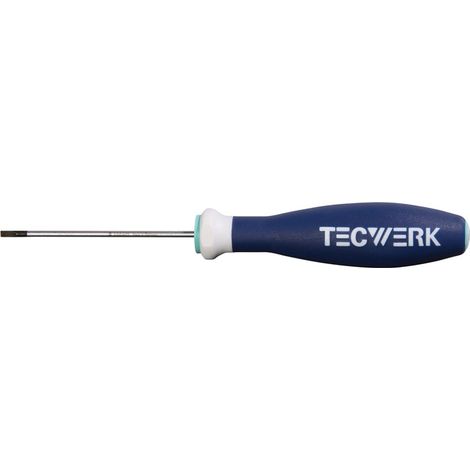 Tournevis Tranchant-B.3,5mm Lame-L.100mm Manche 3C RondTECWERK (1/3)