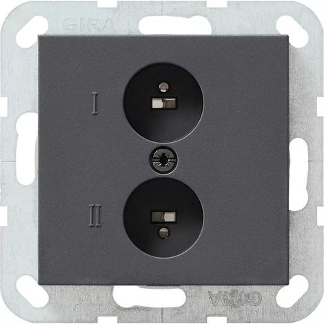 Gira Stereo-Steckdose anth System55 040228 (1/2)