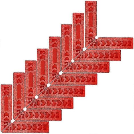 Ensemble de 8 pièces comprenant des règles d'angle de positionnement de 4 pouces à 90 degrés et des serre-joints à angle droit pour le serrage d'angles en menuiserie, d'excellente qualité. (1/5)
