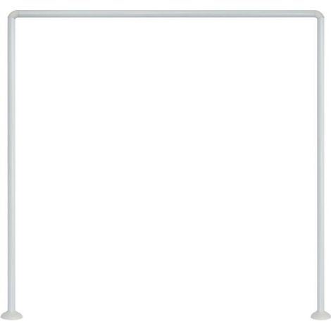 Bastone per tenda doccia universale regolabile angolare con aste 90X90X90 cm bianca asta per tende