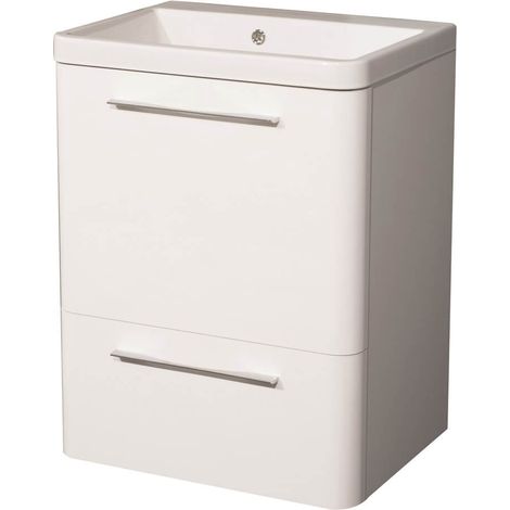 Mobile Lavatoio 65,5x50,5x87 cm 2 Cassetti Montegrappa Novella Dipiù Bianco (1/5)