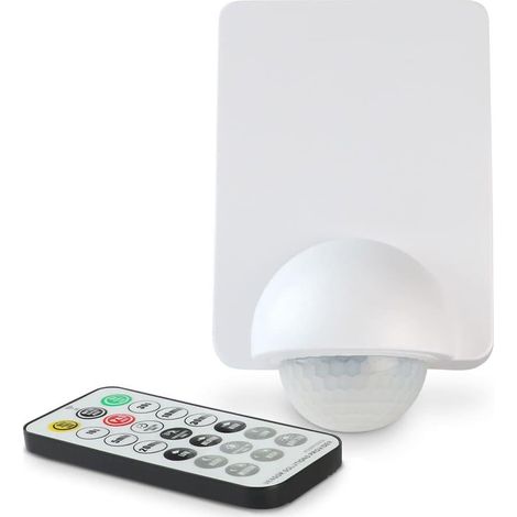 Bewegungssensor PIR 240° IP65 inkl. Fernbedienung Reichweite bis 12m - Farbe: weiß