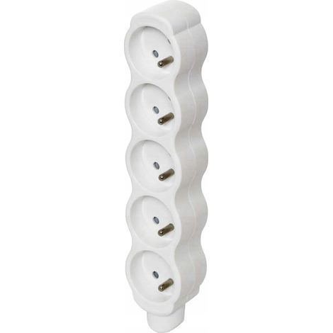Répartiteur pour rallonge à 5 prises avec/sans blanc P0500N