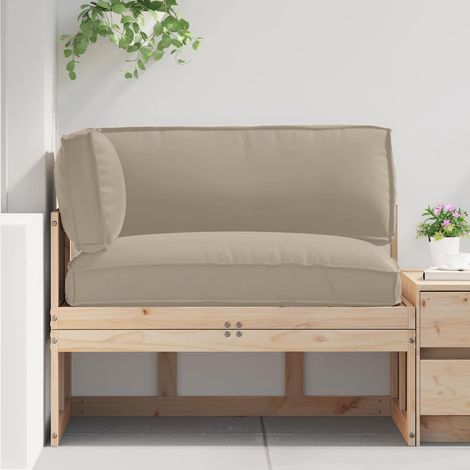 Palettenkissenset 3 pcs Taupe Oxford-Stoff (1/5)