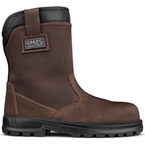 Gaston Mille – Bottes de sécurité fourrées KAMA S3 CI cuir marron – Embout acier 200J – Semelle antiperforation – Pour chantiers humides et sols boueux