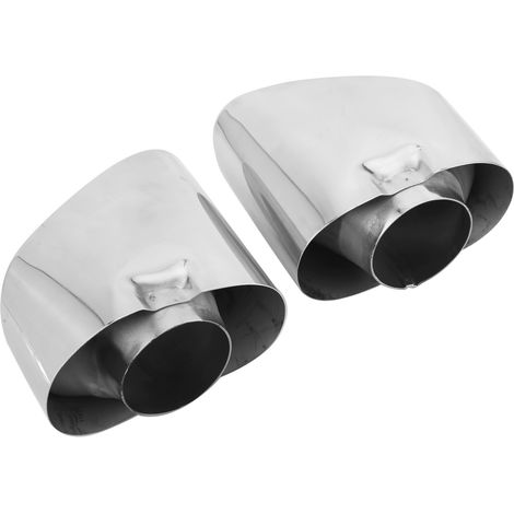 Embout d'échappement 2 pièces en acier inoxydable 304, entrée 2,5 pouces, sortie double, adaptable BMW X5 E70 2000-2016 (1/5)