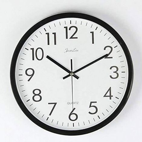 Horloge Murale - Cadran Circulaire En Verre - Silencieuse Sans Tic-Tac - Pour Salon Chambre Bureau - 1 Pièce (1/4)
