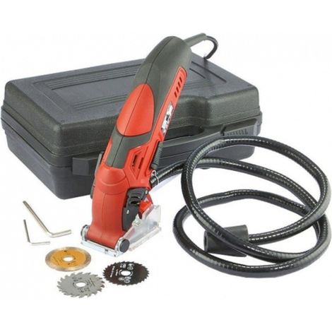 Mini Sega Circolare Con 3 Lame E Tubo Aspirazione 400w 3400 Rpm Taglio 12mm