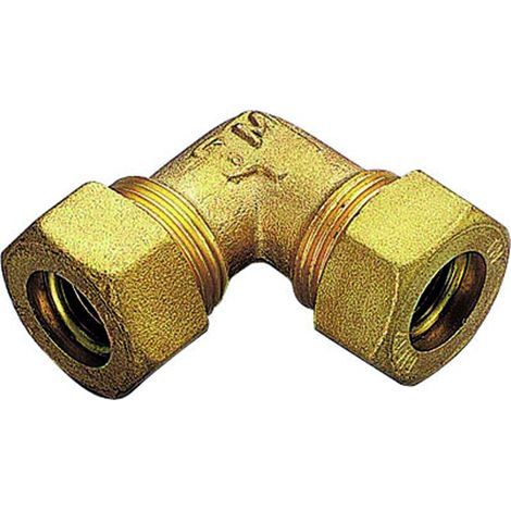 RACCORDO CURVO INTERMEDIO CON TENUTA O-RING PER TUBO RAME MODELLO 1300 ø14   TIEMME RACCORDERIE SPA