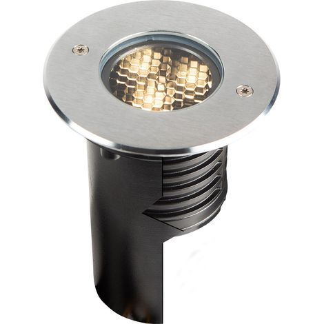 Encastré de sol extérieur ZEPH 2 230V rond inox 3000K 418lm 3x2W - EUROPOLE - 55302