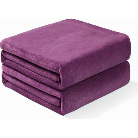 Lot de 2 serviettes de bain - Draps de Bain 80180cm Grande Serviettes très absorbantes, 80180cm(Prune) (1/5)