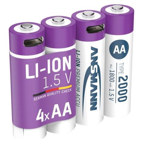 Ansmann 1312-0036 pila doméstica Batería recargable AA Ión de litio (1/4)