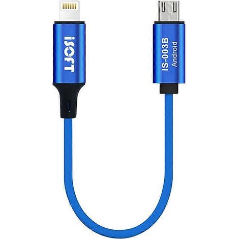ISOFT IS-003B Câble de Transmission de Données Lightning vers Micro-USB Câble de Copie de Données (1/5)