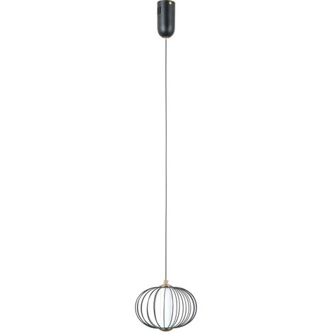 Rabel LED-Hängeleuchte schwarz MAT ALU italux PND-344221-1-BK (1/3)