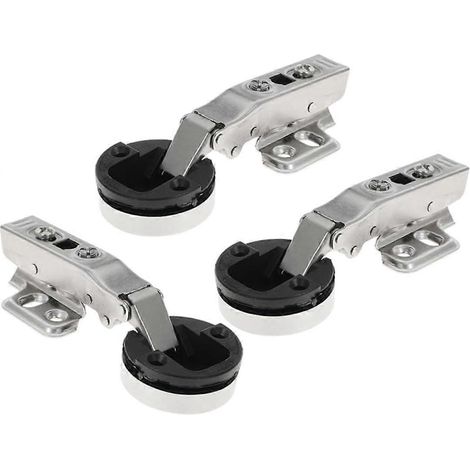 Charnières à amortisseur silencieux Angoily (lot de 3) pour portes vitrées, avec amortissement hydraulique. (1/5)