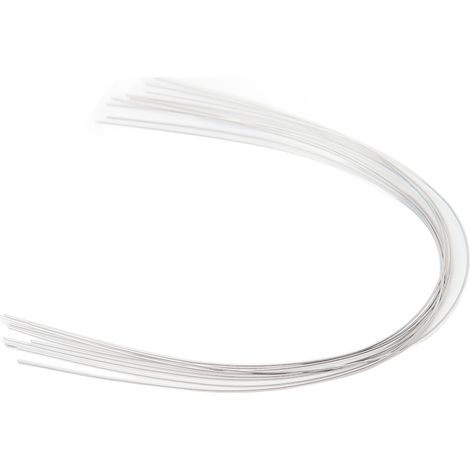 100 fils orthodontiques élastiques en acier inoxydable pour arc dentaire rond, accessoire orthodontique de 0,014 pouce pour dents inférieures (1/5)