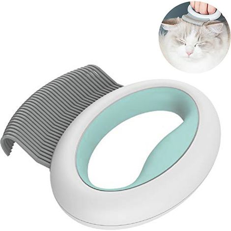 Peigne pour enlever les poils de chat, brosse de toilettage pour chien, brosse de massage pour animaux, brosse anti-mue, outil de nettoyage pour poils courts, chatons, lapins et petits animaux (1/4)