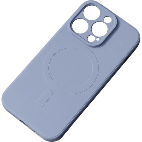 Cover protettiva posteriore per Samsung Galaxy A36 5G MagSafe in silicone - grigia