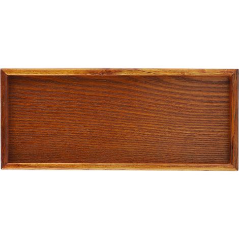 Plateau rectangulaire en bois massif / plateau à vaisselle (1/5)