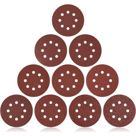 Disques de ponçage abrasifs 125 mm – Lot de 160 pièces (20× grain 60 à 240 + 10× grain 320 à 1000) pour ponceuse circulaire (1/5)