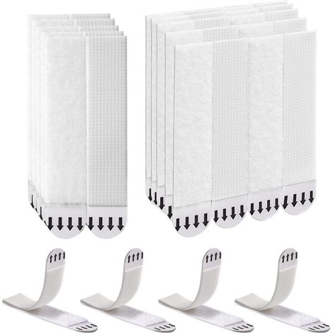 36 paires - Autocollants pour accrocher des photos sans laisser de traces - Autocollants pour fixer des cadres photo sans clous - Convient pour les cadres photo, les affiches et les crochets - Faciles (1/5)