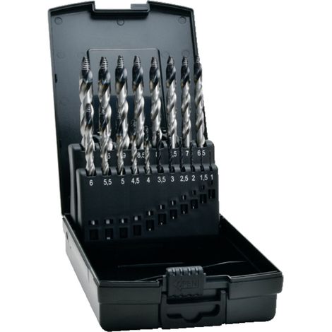 Exact 74961 TIAIN-TIP Spiralbohrer-Set 1 mm, 1.5 mm, 2 mm, 2.5 mm, 3 mm, 3.5 mm, 4 mm, 4.5 mm, 5 mm