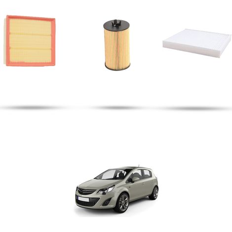 Kit tagliando 3 filtri compatibile con Opel Corsa D 1.2 16V Ecoflex 63kw Dal 2009 (1/5)