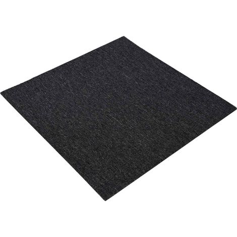 Carpet Tile Dark Grey 50 x 50 cm 20 pcs PP and Bitumen vidaXL