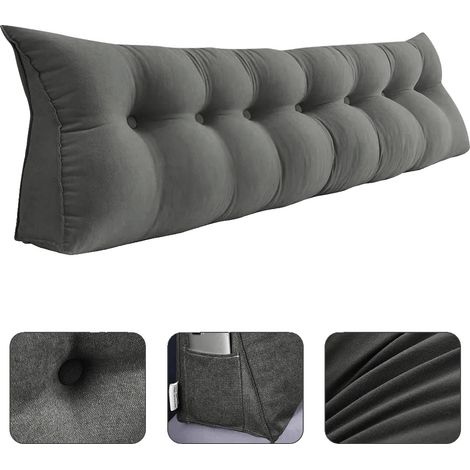 Cojín, soporte cómodo, fácil de limpiar, GRIS OSCURO-a, 180X50X20 (1/2)