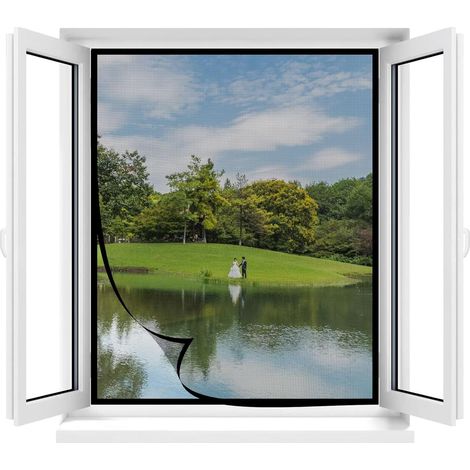 Moustiquaire adhésive 150 x 180 cm – Installation sans perçage – Protection anti-insectes pour la sécurité de votre famille (1/5)
