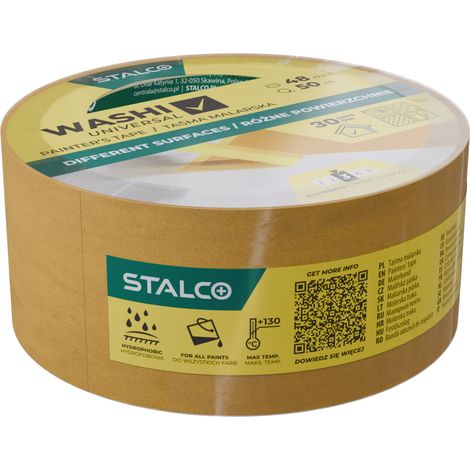 Nastro adesivo Washi universale Stalco 48 mm x 50 m S042138231 (1/2)