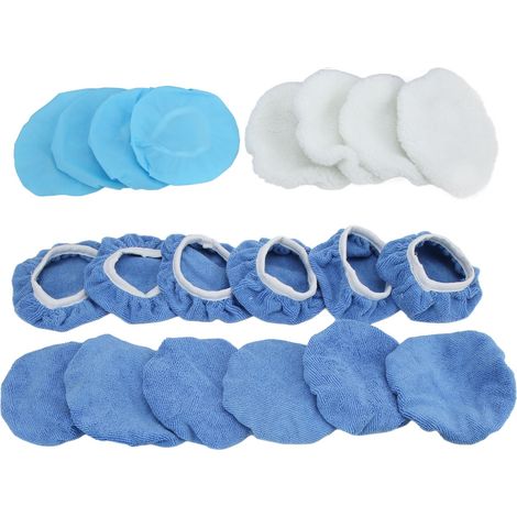 Lot de 20 tampons de polissage en microfibre de 15 cm (6 pouces) pour voitures et motos. Livraison incluse. (1/5)