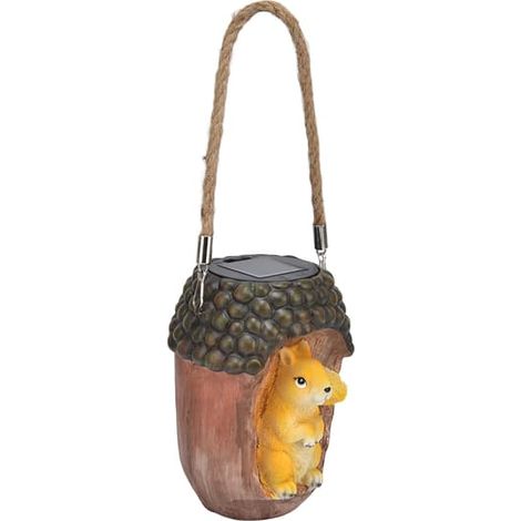 Lampes solaires écureuil à piquer pour jardin, étanches IP67, décoration extérieure pour terrasse, jardin, parterre de fleurs, allée. (1/5)