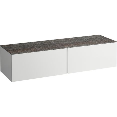LAUFEN Il Bagno Alessi cajonera, encimera de piedra Marrone