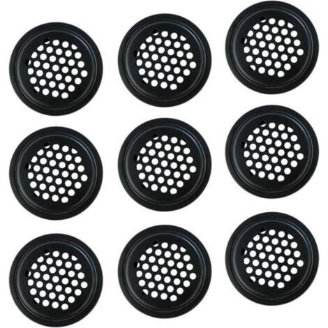 Grille De Ventilation - Acier Inoxydable - Diamètre Ouverture 25 Mm - Pour Armoires Et Meubles - Lot De 10 (1/4)