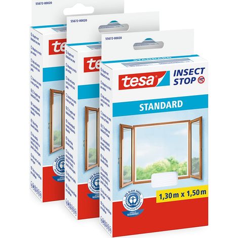 tesa STANDARD 55672-00500-00 Zanzariera (L x A) 1300 mm x 1500 mm Bianco 3 pz. (1/5)