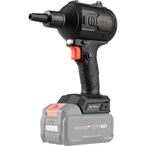 Soplador a batería Dnipro-M DCB-400BC Ultra 40 V, 127 m/s, 4 velocidades, motor sin escobillas, sin batería ni cargador