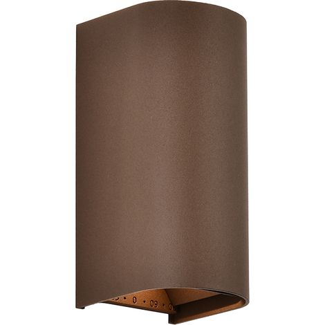 V-TAC 10W LED Außenwandleuchte Zylindrisch Braun Corten Auf- und Abwärts einstellbare Farbtemperatur IP65 24350 (1/5)