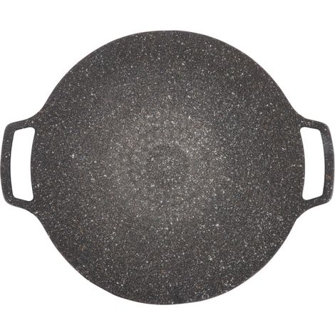 Poêle à Griller Coréenne pour Barbecue, Plaque Chauffante Antiadhésive sans Fumée pour Barbecue, Plaque Chauffante en Alliage D'aluminium pour Barbecue Coréen, Poêle à(Type universel 36cm) (1/5)