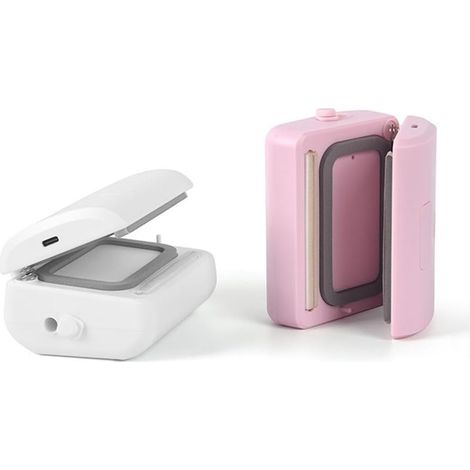 GDHZS-  2 pièces Mini Machine à Sceller sous Vide pour Alimentaires,Machine à Sceller Les en Plastique Portables,Machine à Sceller sous Vide pour(blanc，rose） (1/5)