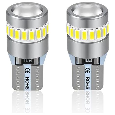 W5W T10 LED Ampoules 6000K Lumière Blanche,Angle D'éclairage de 360 Degrés,12V Pour Intérieur De Voiture Lumière Dôme Carte Côté Coffre Feux De Plaque D'immatriculation (1/5)