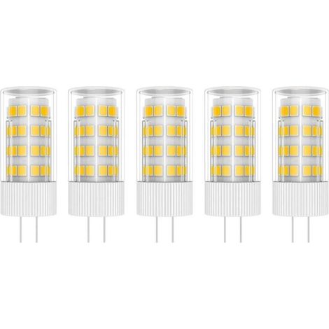 5x G4 LED-Lampe 5W Glühbirne 51 SMD 2835LEDs Warmweiß 3000K LED-Lampe 500LM Entspricht 50W Halogenlampe AC/DC220V [Energieklasse A+]