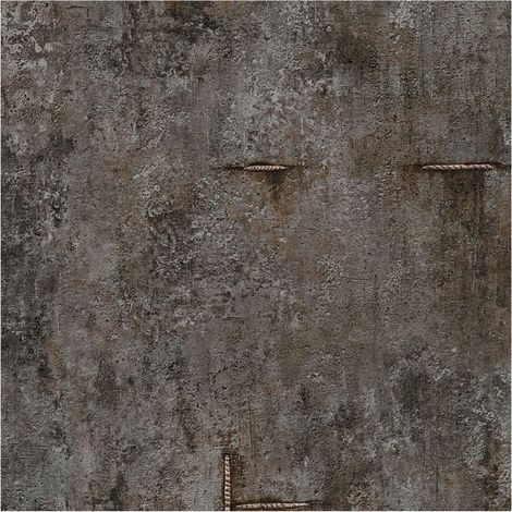 Unicolour wallpaper wall Profhome 790855 hot embossed non-woven wallpaper slightly textured in concrete look and metallic highlights anthracite black grey copper 5,33 m2 (1/5)