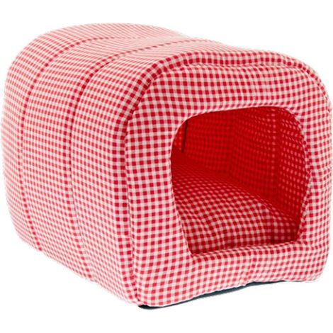 Cuccia tunnel in cotone con fondo impermeabile per cani e gatti - Beige